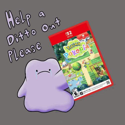 Ditto Next to Pokemon Game