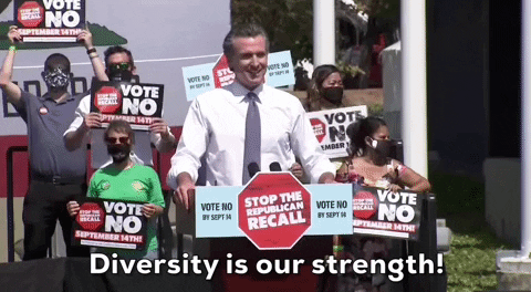 Diversity Is Our Strength Gavin Newsom GIF