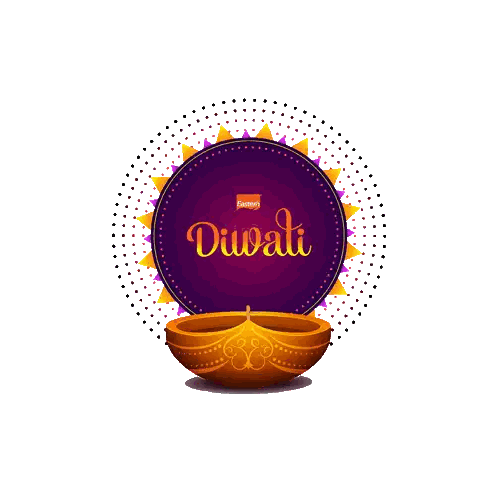 Diwali Greeting Card With Lit Candle