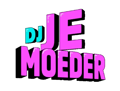 DJ Je Moeder Logo Pink and Blue