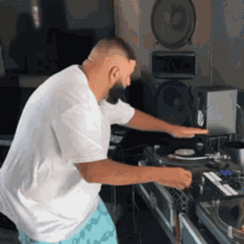 Dj Khaled Scratching The Turntable GIF