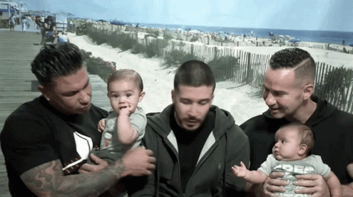 Dj Pauly D With Friends And Babies GIF