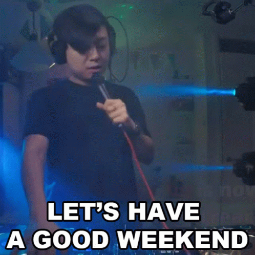 Dj Talking On Microphone Weekend Meme GIF