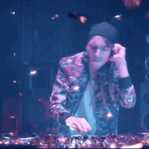 Dj Vibin Falling Confetti GIF