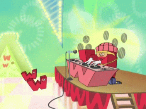 Dj W Letter Factory GIF