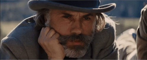 Django Christoph Waltz Hands On Chin GIF