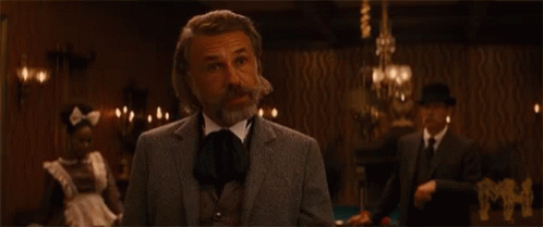 Django Dr King Schultz Weird Smile GIF