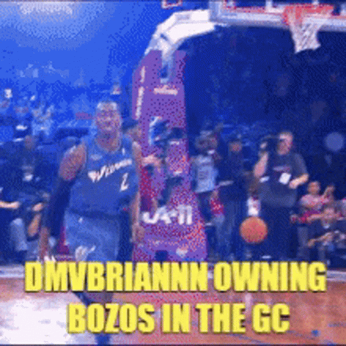 Dmvbriannn Owning Bozos In The Gc Is Written In Yellow GIF
