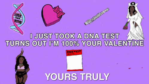 DNA Test 100% Your Valentine Poster