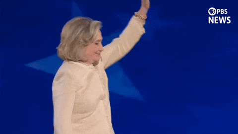 Dnc Hillary Clinton Waving GIF