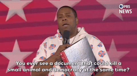 Dnc Kenan Thompson Holding Book GIF