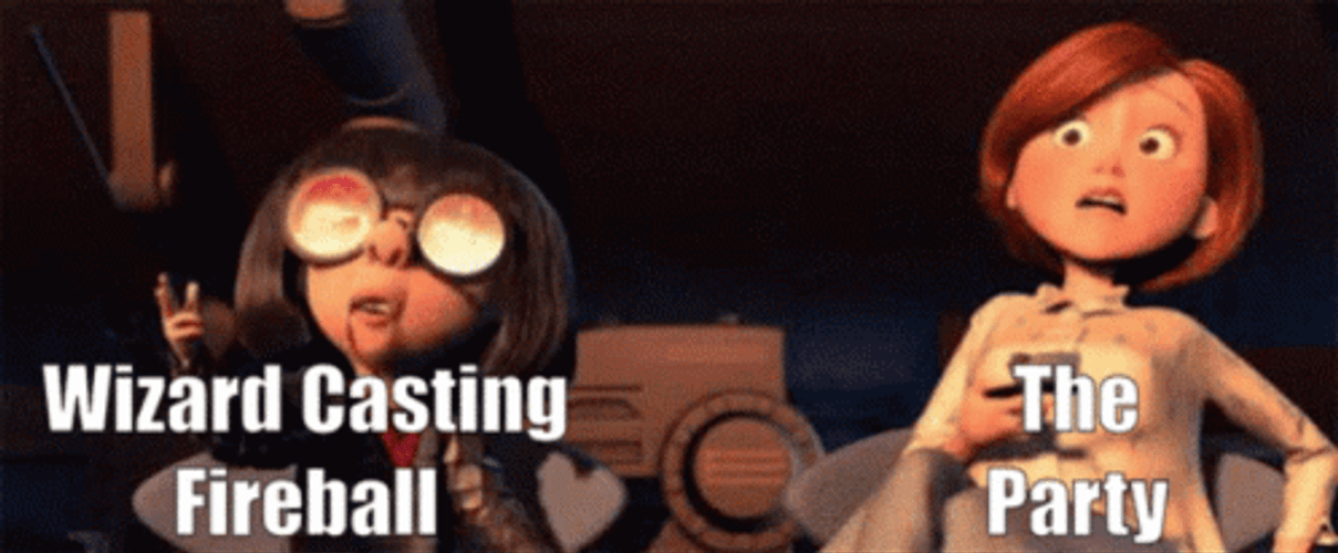 DND Wizard Casting Fireball The Incredibles GIF