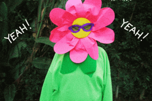 Do It Do It Dancing Flower Costume GIF
