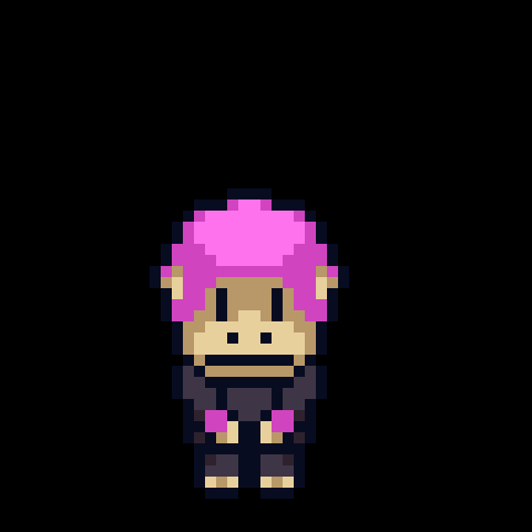 Do It Pink Head Monkey Pixelized Avatar GIF