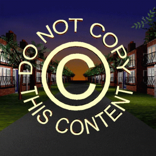 Do Not Copy This Content Sign in Front of Buildings