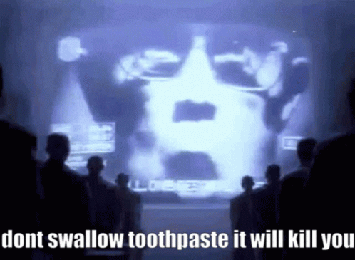 Do Not Swallow Toothpaste GIF