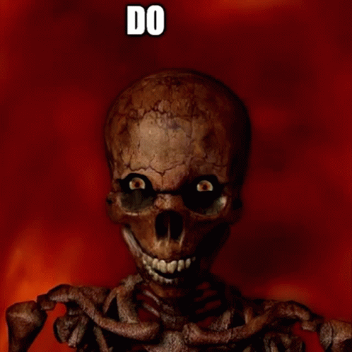 Do Or Do Not There Is No Try Cocky Skeleton GIF