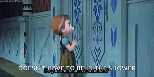 Do You Want To Build A Snowman Shower Meme GIF