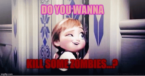 Do You Want To Build A Snowman Zombie Meme GIF