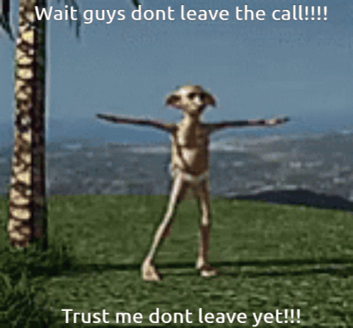 Nervous Dobby Don't Leave Yet GIF