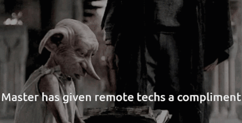 Dobby Is Free And Given Remote Techs GIF