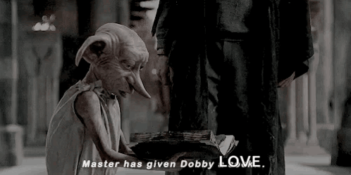 Dobby Is Free And Has Given Love GIF