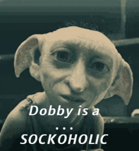 Dobby Is Free And His A Sockoholic GIF