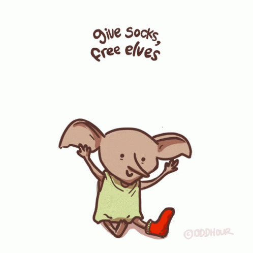 Dobby Is Free Give Him Socks GIF
