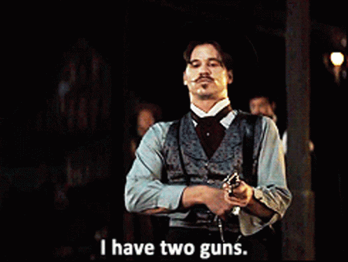 Doc Holliday I Have Two Guns GIF