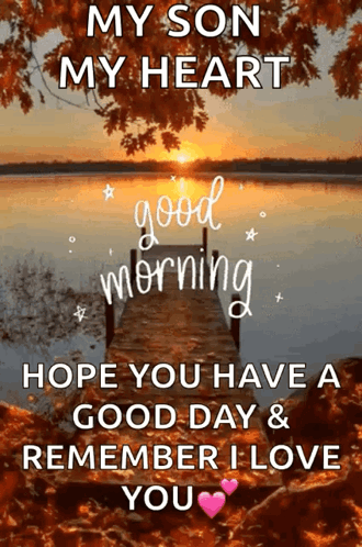 Dock with Good Morning Love Message