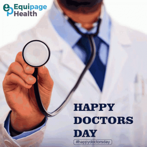 Doctor Holding Stethoscope Happy Doctors Day