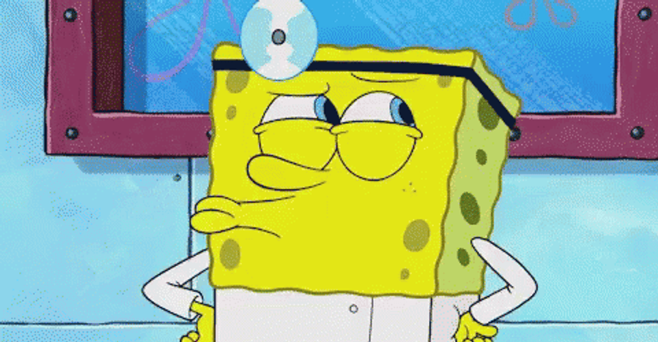 spongebob thinking face