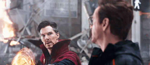 Doctor Strange and Tony Stark Standing Next to Each Other