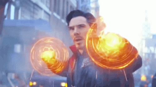 Doctor Strange Holding Glowing Object