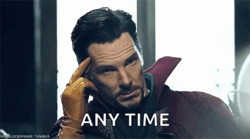 Doctor Strange Holding Hand To Forehead Any Time GIF
