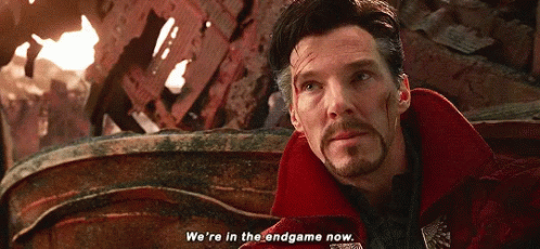 Doctor Strange Says We 'Re In The Endgame Now In A Movie Scene GIF