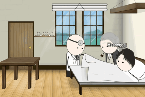 Doctor Talking To Man In Hospital Bed Hnnnggg GIF