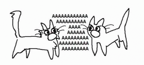 Doddle Art Cat Screaming GIF