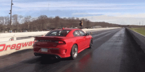 Red Dodge Start Race GIF