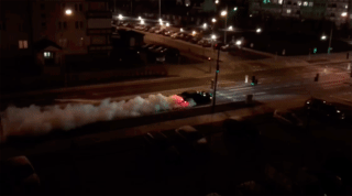 Dodge Challenger Midnight Burnout GIF