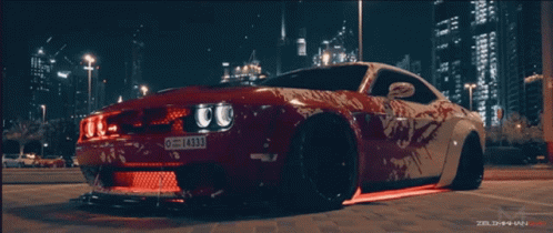 Dodge Demon Red Srt Car GIF