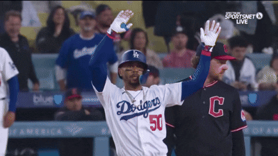 Dodgers Baseball Player Celebrating