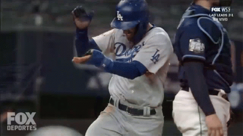 Dodgers Baseball Player Running