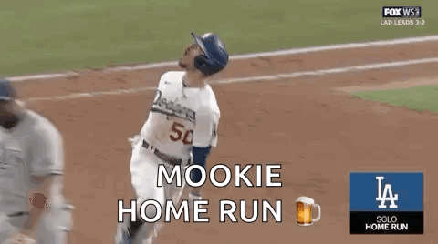 Dodgers Baseball Player Running Home