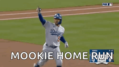 Dodgers Baseball Player Running Mookie Home Run