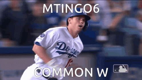 Dodgers Baseball Player Running on Field mting06 common w
