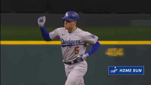 Dodgers Baseball Player Running to Base