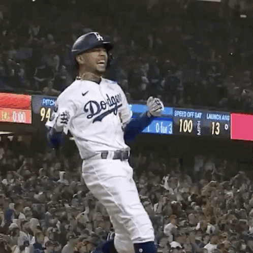 Dodgers Baseball Player Standing