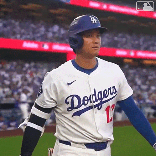 Dodgers Baseball Player Standing on Field