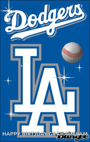 Dodgers Happy Birthday Poster